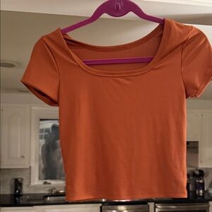 Chic Orange Crop Top for Women